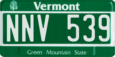 VT license plate NNV539