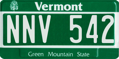 VT license plate NNV542
