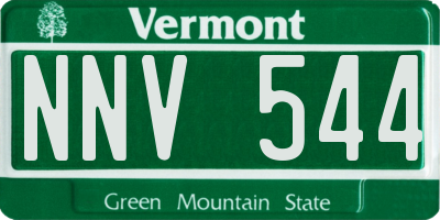 VT license plate NNV544