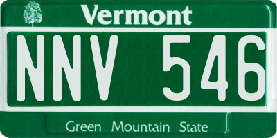 VT license plate NNV546