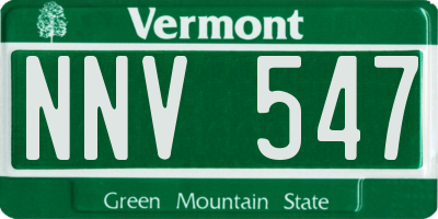 VT license plate NNV547