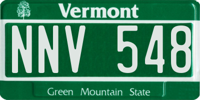 VT license plate NNV548