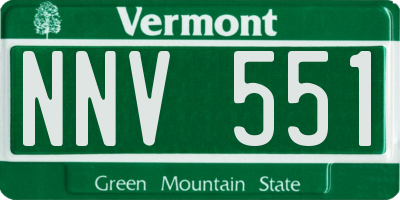 VT license plate NNV551