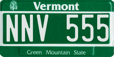 VT license plate NNV555