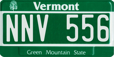 VT license plate NNV556