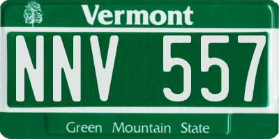 VT license plate NNV557