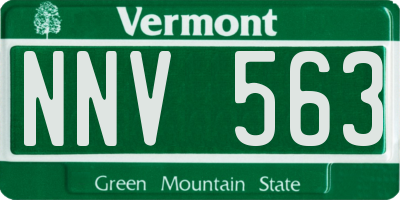 VT license plate NNV563