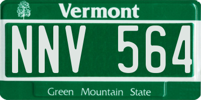 VT license plate NNV564