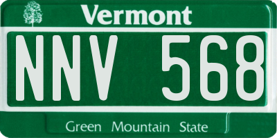 VT license plate NNV568