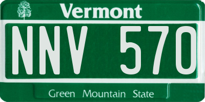 VT license plate NNV570