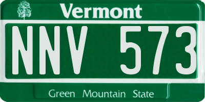VT license plate NNV573