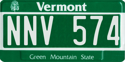 VT license plate NNV574