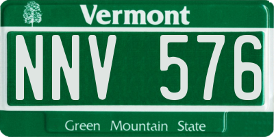 VT license plate NNV576