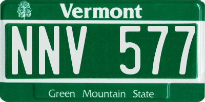 VT license plate NNV577