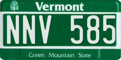 VT license plate NNV585
