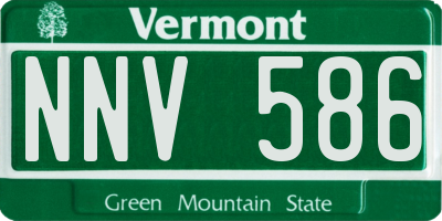 VT license plate NNV586