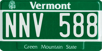 VT license plate NNV588
