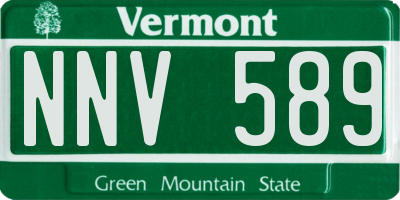 VT license plate NNV589