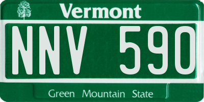 VT license plate NNV590