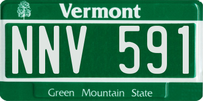 VT license plate NNV591