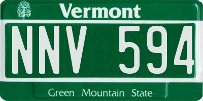 VT license plate NNV594