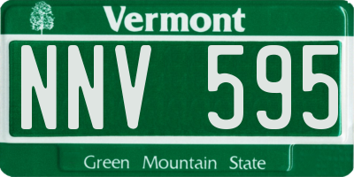 VT license plate NNV595