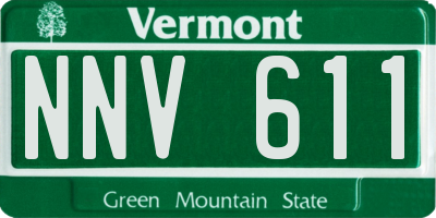 VT license plate NNV611
