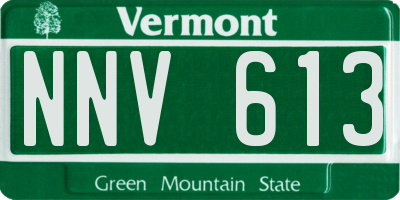 VT license plate NNV613