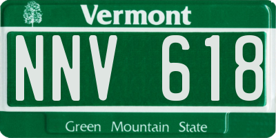 VT license plate NNV618