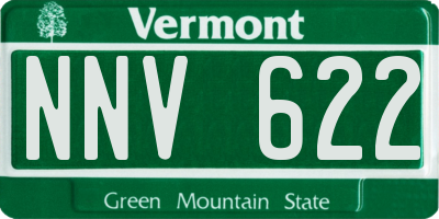 VT license plate NNV622