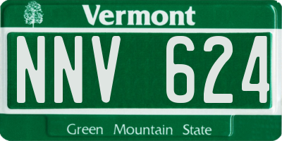 VT license plate NNV624
