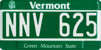 VT license plate NNV625