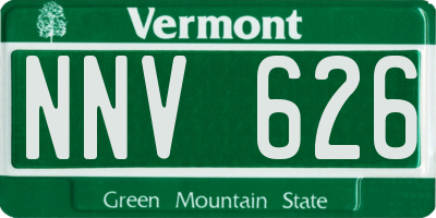 VT license plate NNV626