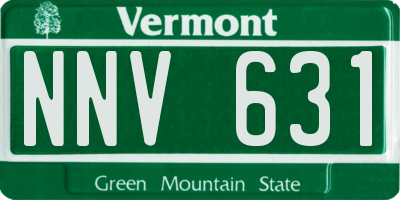 VT license plate NNV631