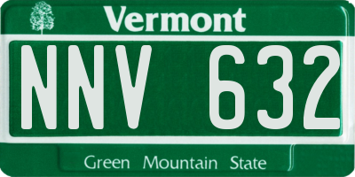 VT license plate NNV632