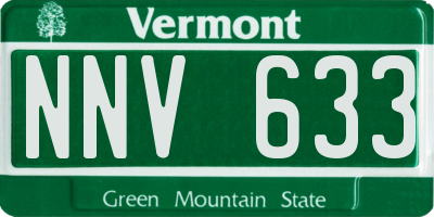 VT license plate NNV633