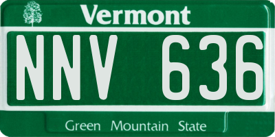 VT license plate NNV636