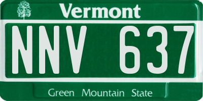 VT license plate NNV637