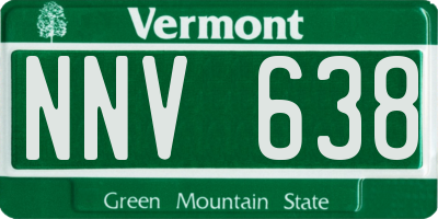 VT license plate NNV638