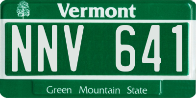 VT license plate NNV641