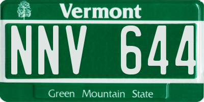 VT license plate NNV644