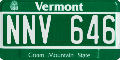 VT license plate NNV646