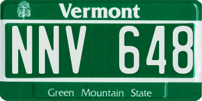 VT license plate NNV648