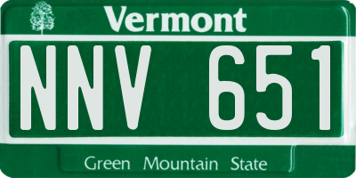 VT license plate NNV651