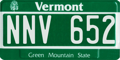 VT license plate NNV652