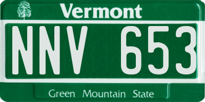 VT license plate NNV653