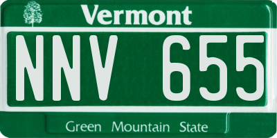 VT license plate NNV655