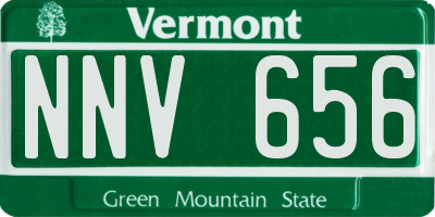 VT license plate NNV656