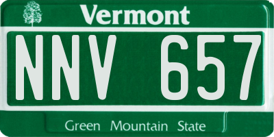 VT license plate NNV657