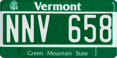 VT license plate NNV658